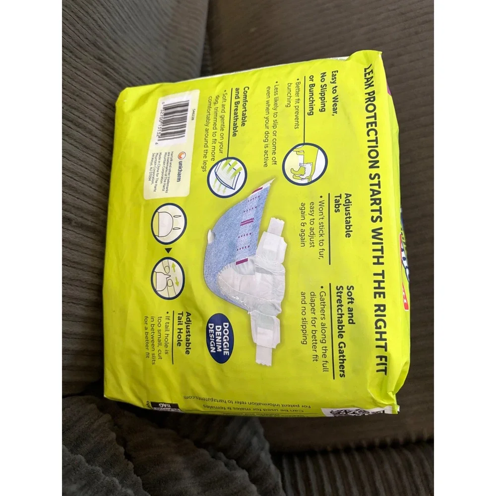 Hartz Comfitables Disposable Dog Diapers Size L 12 Count FlashDry Technology
